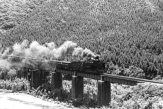 現役蒸気機関車の写真・映像 山と海そして川と